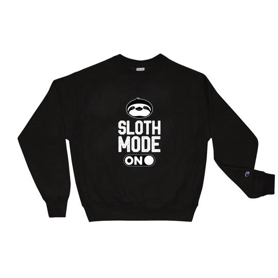 Sloth Mode Black Champion Sweatshirt