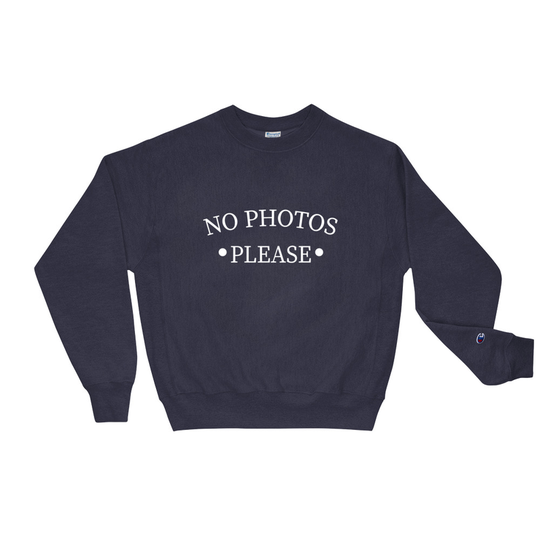 No Photos Navy Champion Sweatshirt