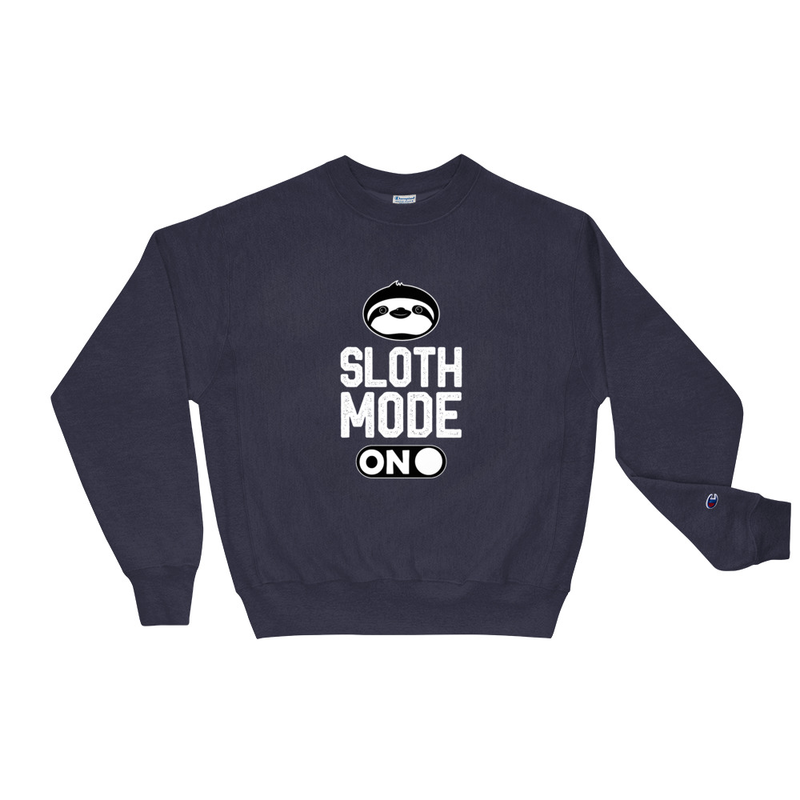 Sloth Mode Navy Champion Sweatshirt