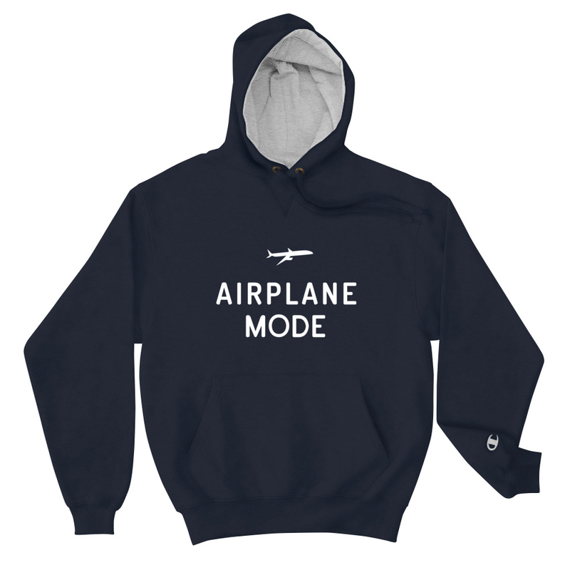 Airplane Mode Navy Champion Hoodie