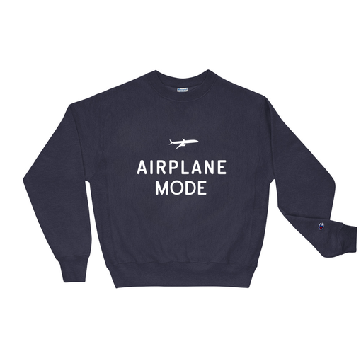 Airplane Mode Navy Champion Sweatshirt